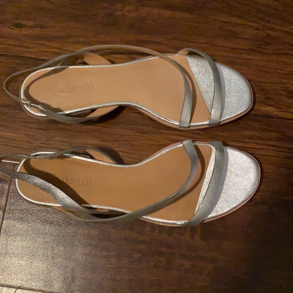 Madewell leather silver sandals
